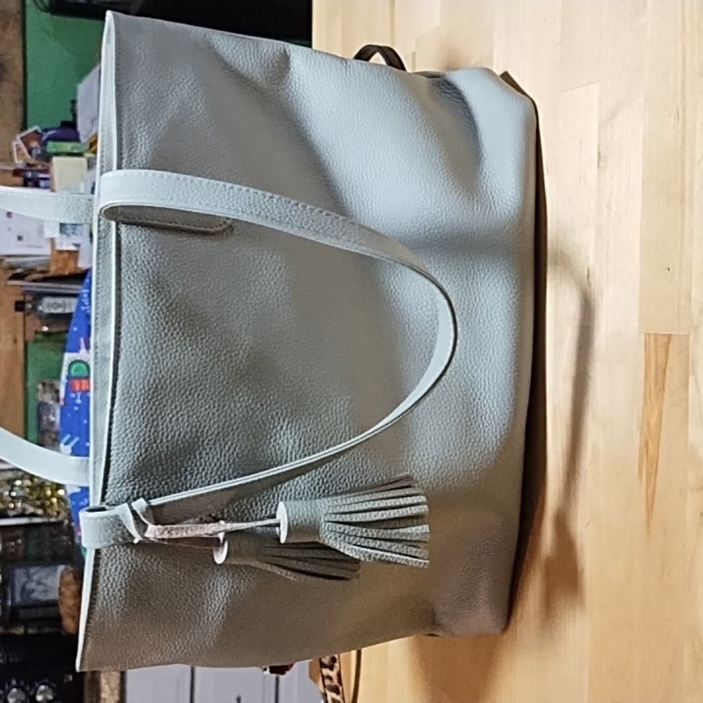Handbag Tassel Tote by Onna Ehrich in light GRAY